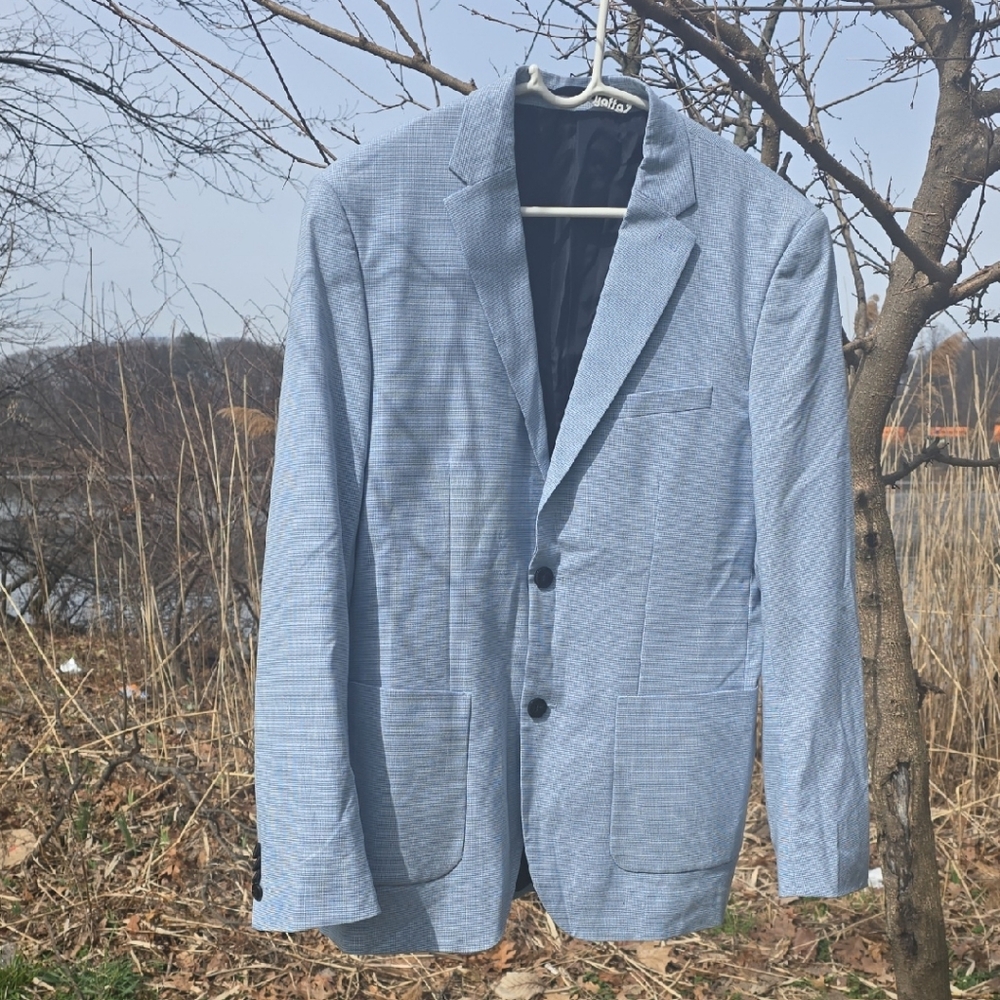 H&M Light Blue Men’s Sport Coat - Two-Button Blazer